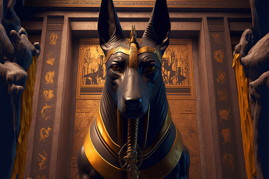 ancient anubis statue