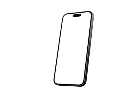 Smartphone frame less blank screen. Mockup generic device.