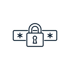 Password reset concept. Vector icon isolated on white background.