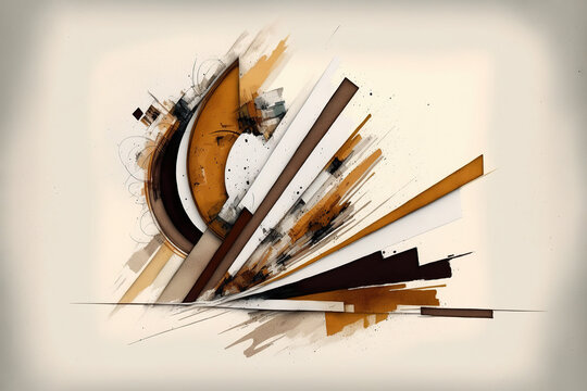 Abstract Design Background - Bronw & Orange - (Generative Art)