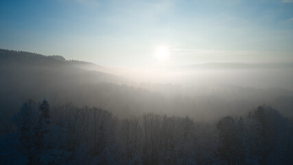 sunrise over the mountains