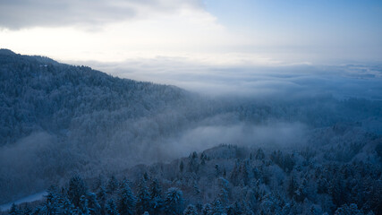 misty morning in the mountains