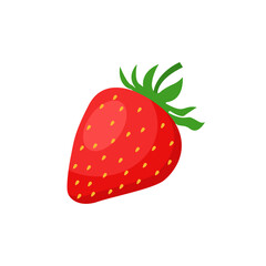 Strawberry illustration. Flat vector illustration in cartoon style 