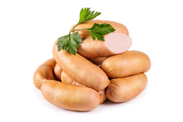Delicious sausages with parsley