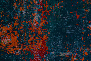 metal surface with multi-colored paint