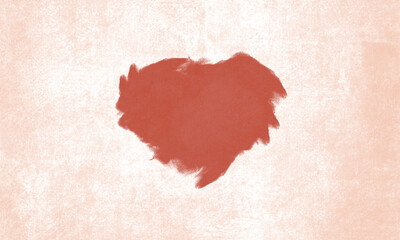Watercolor artistic heart on a neutral background