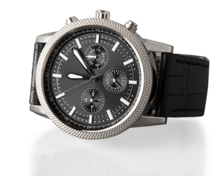 Classy Men's Silver Wrist Watch