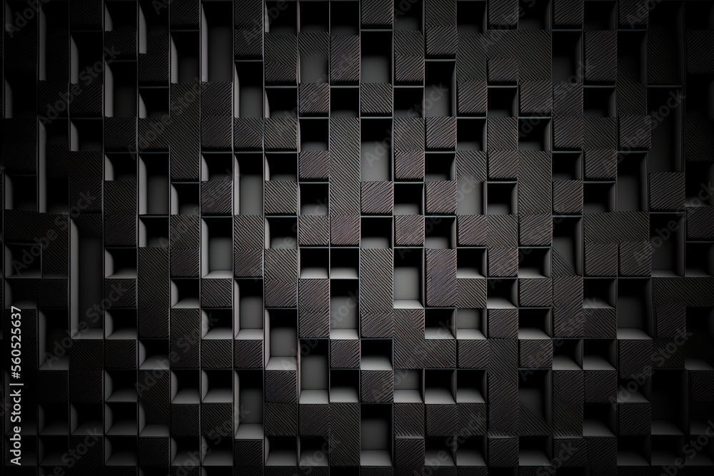 Poster background with an abstract geometric grid contemporary dark texture. generative ai