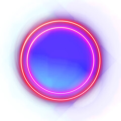 Obraz premium modern multi layer neon circle
