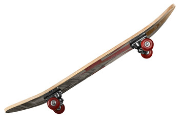 Modern sport skateboard deck with wheels - obrazy, fototapety, plakaty