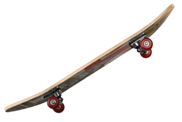 Tuinposter Modern sport skateboard deck with wheels © BillionPhotos.com