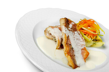 Grilled salmon and vegetables