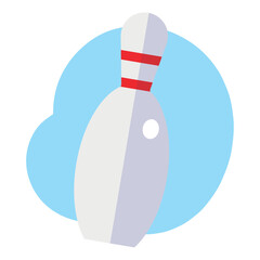 Isolated bowling pin icon Flat design Vector
