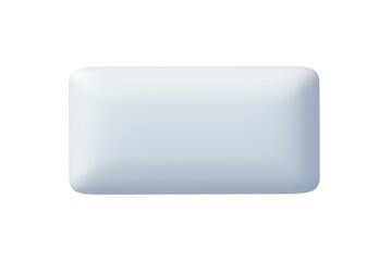 Chewing gum on white background. Mint bubblegum. Top view. 3d render