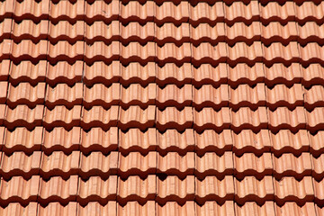 primer plano de un techo de tejas