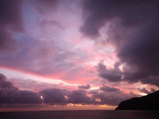 sunset over the sea