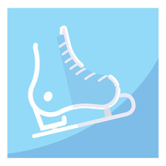 Isolated ice skate icon Flat design Vector