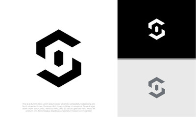 	
Initials S logo design. Initial Letter Logo. Innovative high tech logo template.