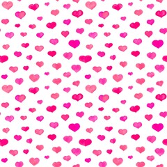 Seamless pattern hearts on Valentine’s Day