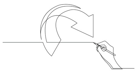 hand drawing business concept sketch of arrow 8 - PNG image with transparent background
