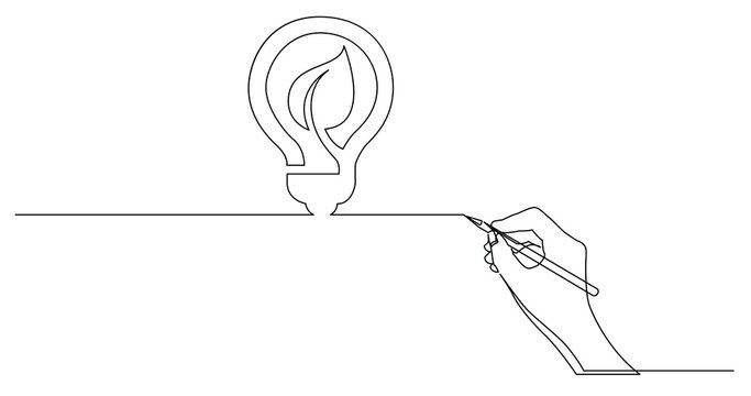 hand drawing business concept sketch of energy efficient electric light bulb symbol - PNG image with transparent background