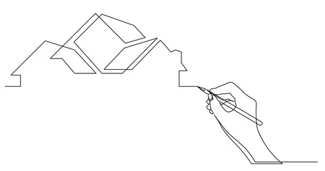 hand drawing business concept sketch of real estate agency - PNG image with transparent background