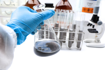 chemical in test tube, chemical in the laboratory