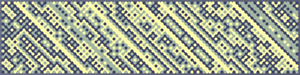 Multicolor truchet tiling connections illustration