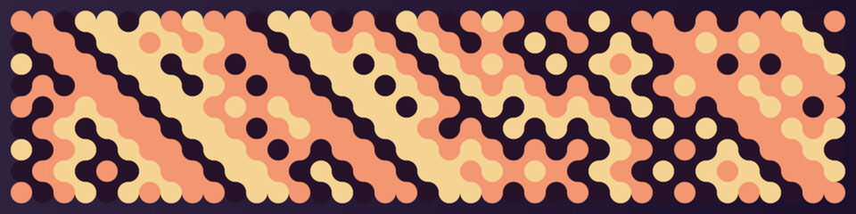 Multicolor truchet tiling connections illustration