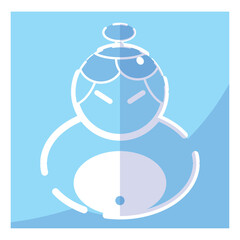 Isolated sumo fighter character icon Vector