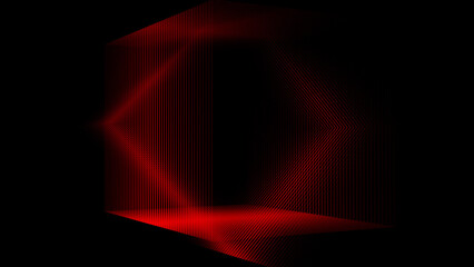 Wave of dots and weave lines. Abstract background. Network connection structure. 3d rendering.