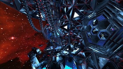 宇宙船内の風景