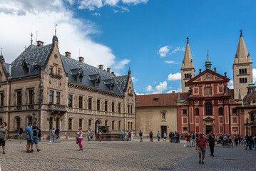 Fototapeta premium Small baroque church at the back of St. Vitus cathedral