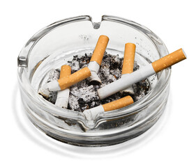 Extinguished used cigarette, Stop smoking concept