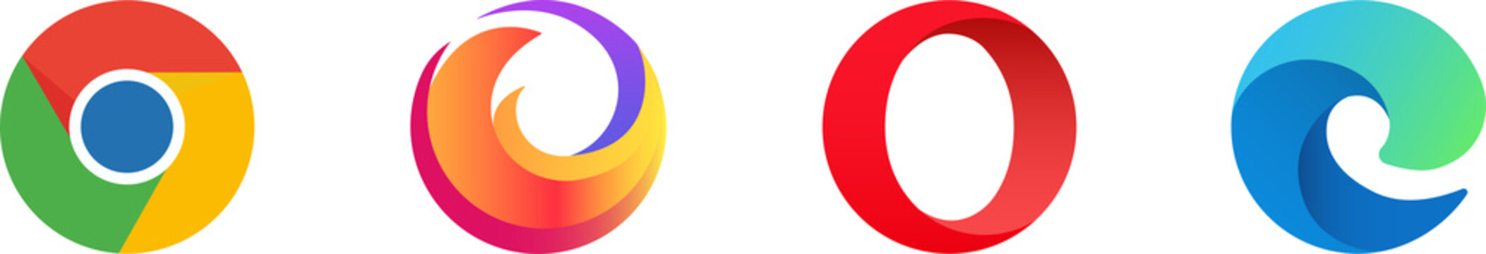 Mozilla Firefox, Opera, Google Chrome, Microsoft Edge - popular internet browsers