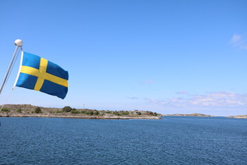 Traveling by boat in the Gothenburg archipelago, Sweden