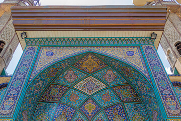 Detail of a mosque in Kermanshah, Iran