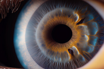 close up detail of the human eye. Generative AI