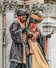 Obraz premium Photo View in Venice City During the Carnival Holiday