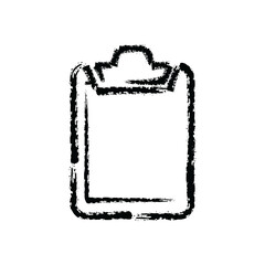 brush stroke hand drawn icon of clipboard - PNG image with transparent background