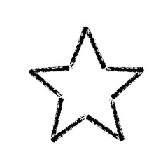 brush stroke hand drawn icon of star - PNG image with transparent background