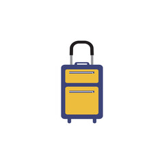 wheeled luggage bag icon travel vector illustration design