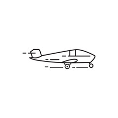 airplane icon line vector illustration design