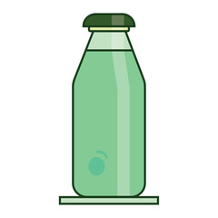 Isolated colored soy milk bottle icon Flat design Vector