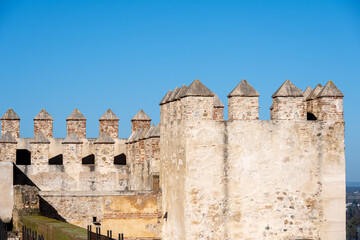 The Alcazaba of Badajoz, an ancient Moorish citadel in Extremadura, Spain