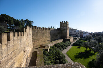 Fototapeta na wymiar The Alcazaba of Badajoz, an ancient Moorish citadel in Extremadura, Spain