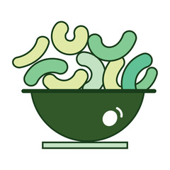 Isolated colored mushroom food icon Flat design Vector