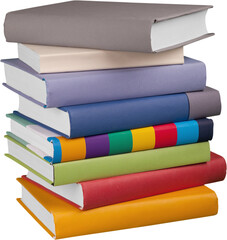Stack of Colorful school books