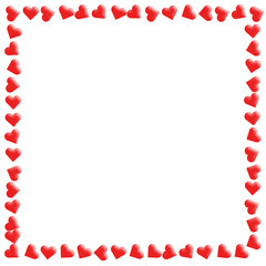 Obraz premium Frame of red hearts