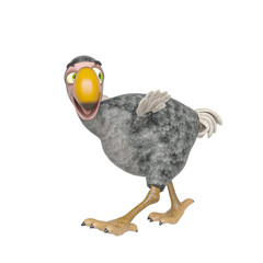 dodo cartoon is walking and also looking back © DM7